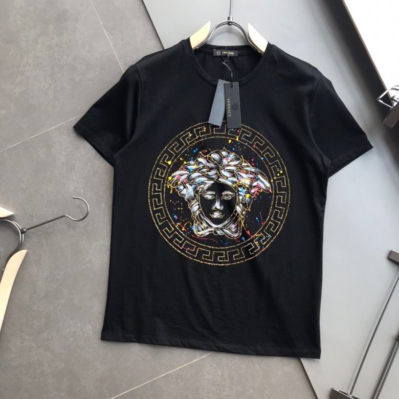 Versace 2023ss三标齐全圆领短袖 早春夏最新款圆领时尚短袖T恤