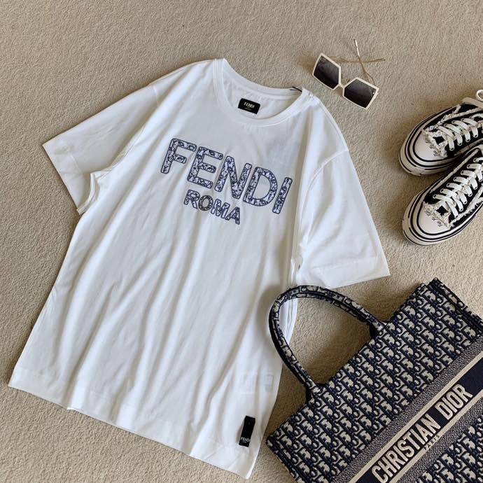 芬迪男装短袖T恤 Fendi 2023SS 加州限定T恤 高仿芬迪T恤 