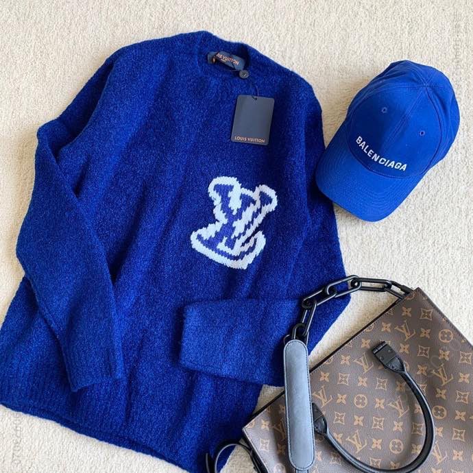 Louis Vuitton 2023FW电光蓝毛衣