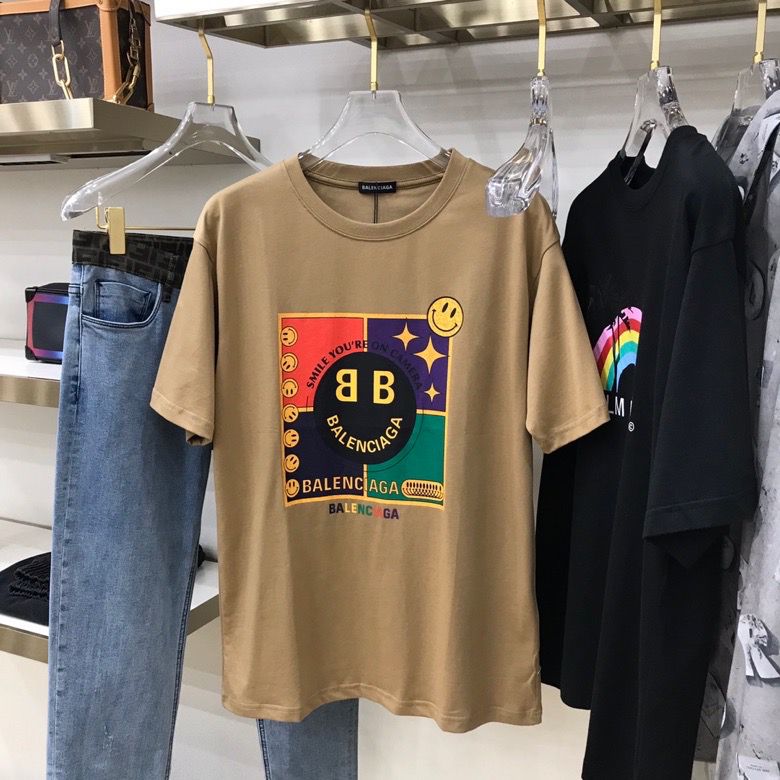 Balenciag 2023夏季新款笑脸双B字母短袖T恤