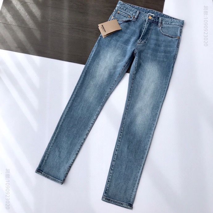 巴宝莉 2023ss Burberry 巴bao莉 薄款面料 原单男士时装丹宁牛仔裤