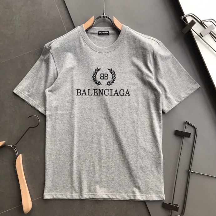 BAL2023SS原版水洗麦香春夏最新款短袖T恤
