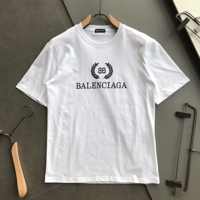 BAL2023SS原版水洗麦香春夏最新款短袖T恤