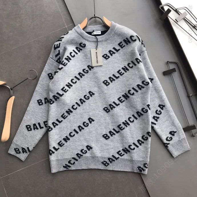 Balenciaga新款秋冬新款男士走秀款寸领羊毛衫