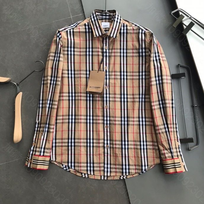 BURBERRY/巴宝莉BBR彩虹格子长袖衬衫
