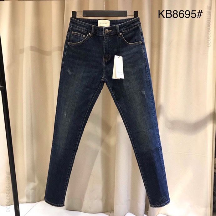 古奇 版型水洗牛仔裤