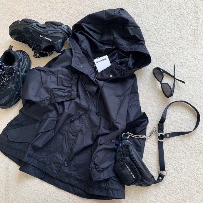 JIL SANDER 20SS极简字母连帽夹克