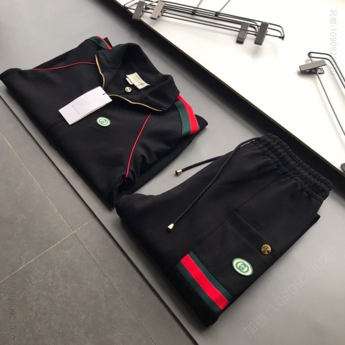 一套gucci 新款套装不单卖麦秋冬新款男士休闲帽款卫衣套装