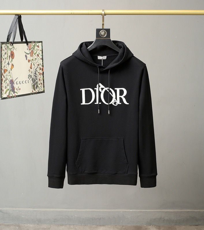 Dior 情侣款2023 最‮款新‬别针字母刺绣款连帽卫衣