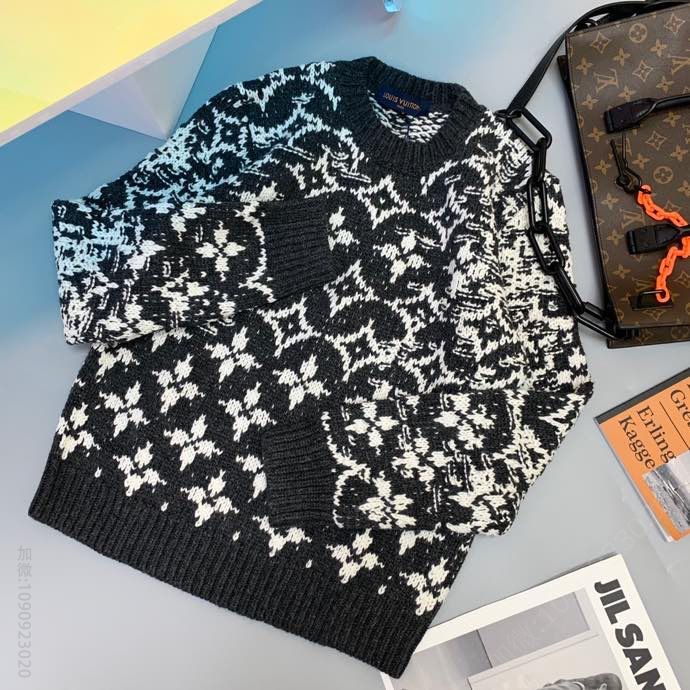 Louis Vuitton 20AW最新款泼墨提花毛衣