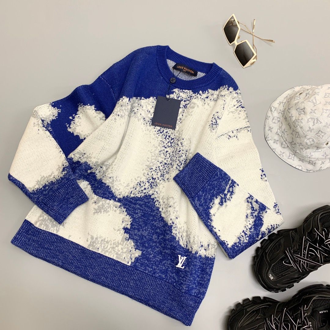 Louis Vuitton 20AW 蓝天白云系列 羊毛针织衫
