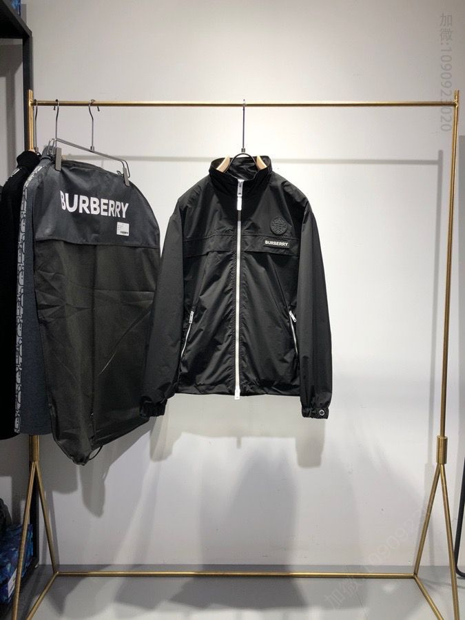 巴宝莉 2023Fw新品 微标图案记忆塔夫绸外套