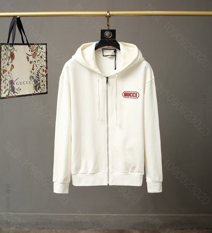 GUCCi（古奇)情侣款2023秋冬顶级连帽开衫卫衣