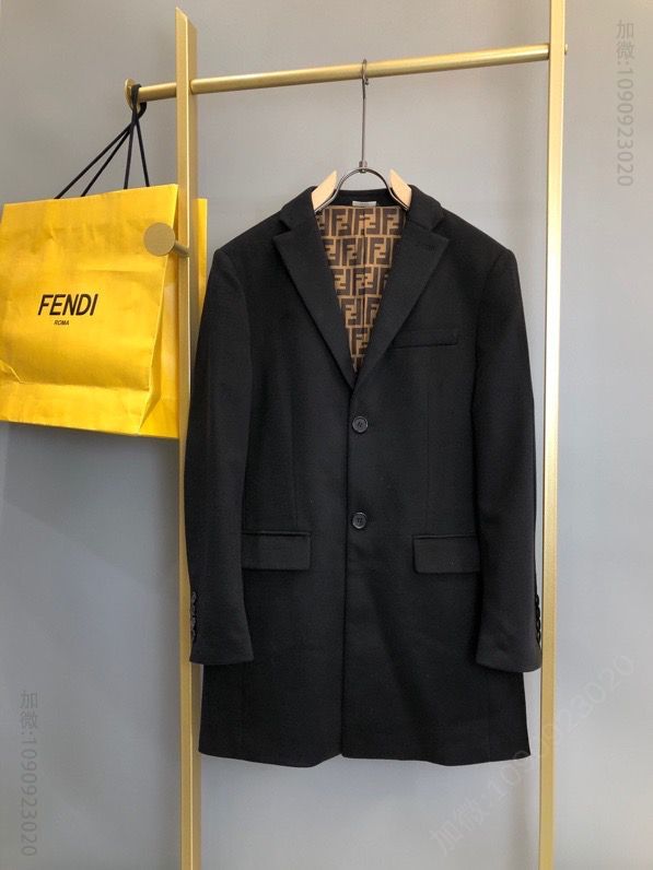 FENDI芬迪 2023FW秋冬双F极品羊绒男士风衣
