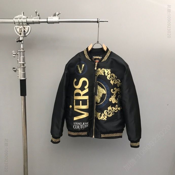versace新款三标齐全原版水洗麦秋冬GW同步新款羽绒棉服官网同步棉服外套