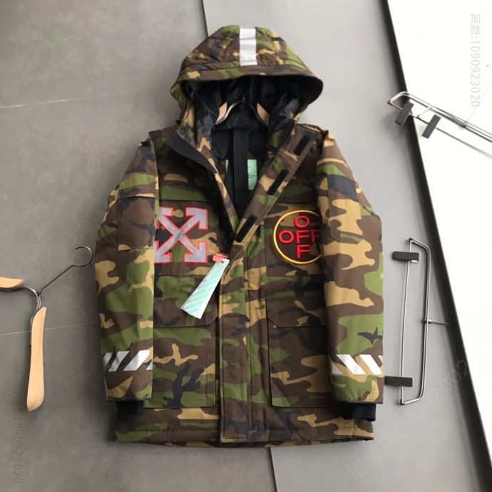 Off-White推出特别联名合作系列 秋冬联名限定款 连帽套头羽绒服