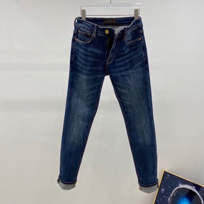 LouisVuitton 型号：19120 秋冬新款 深蓝色 男士牛仔裤
