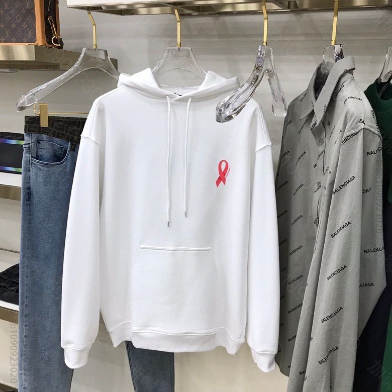Balenciag We Are Pink中等剪裁连帽衫