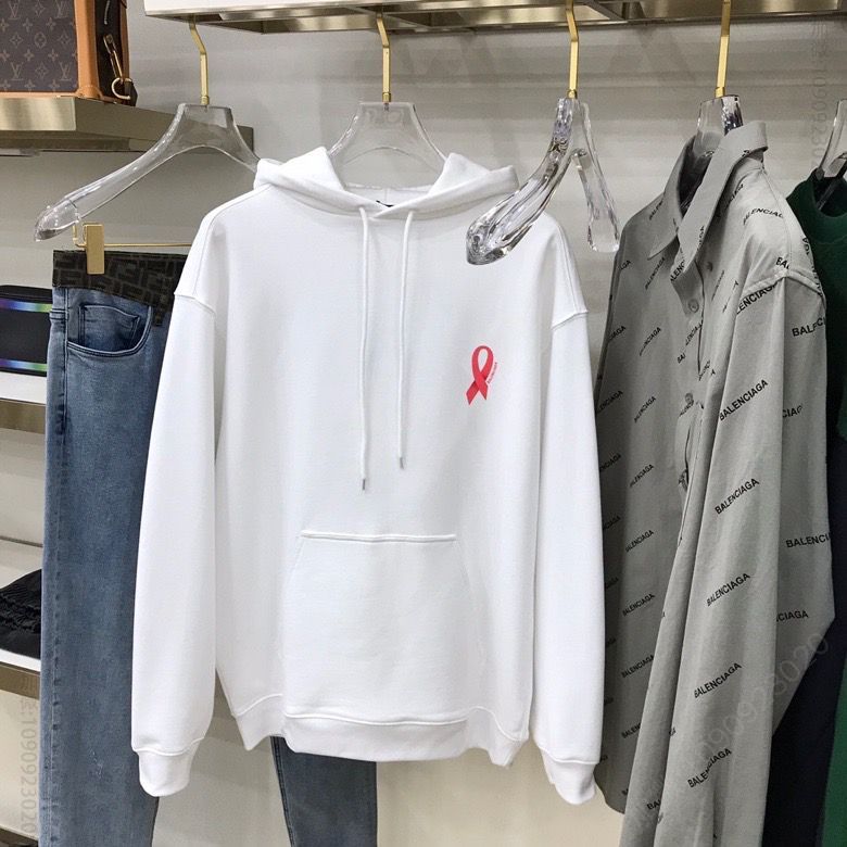 Balenciag We Are Pink中等剪裁连帽衫
