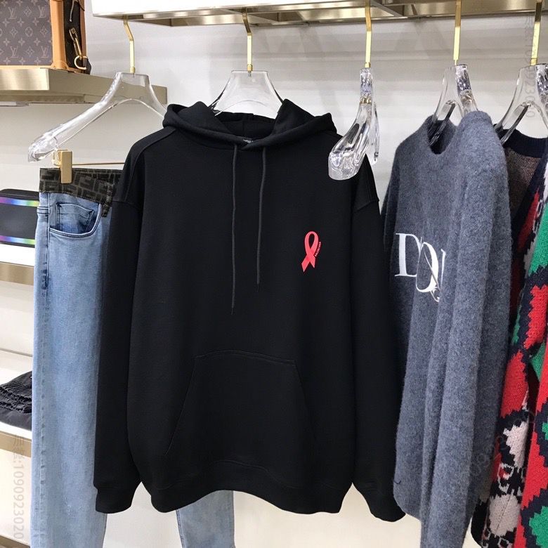 Balenciag We Are Pink中等剪裁连帽衫