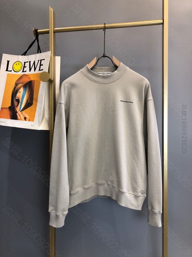 潮牌男装卫衣 alexdanerwang 2023FW大王2023最新款字母净色小高领卫衣 原单潮牌卫衣 