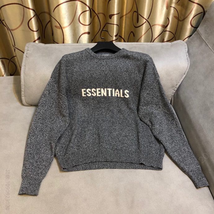 巨爆 ESSENTIALS Fog字母提花毛衣