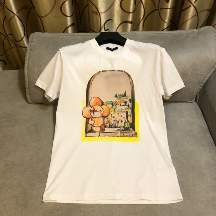 路易春夏口罩卡通太阳花最新标识T恤