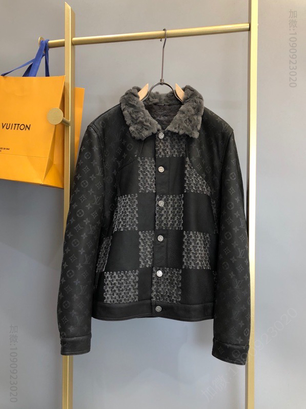 1Ｖ Nigo 2023FW皮质加绒翻领夹克