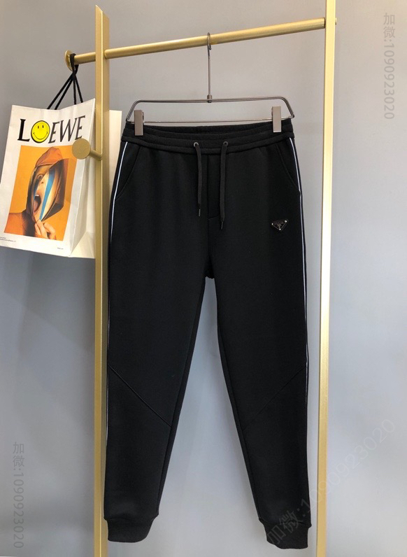 PRADA 2023FW秋冬新款棉质薄绒卫裤