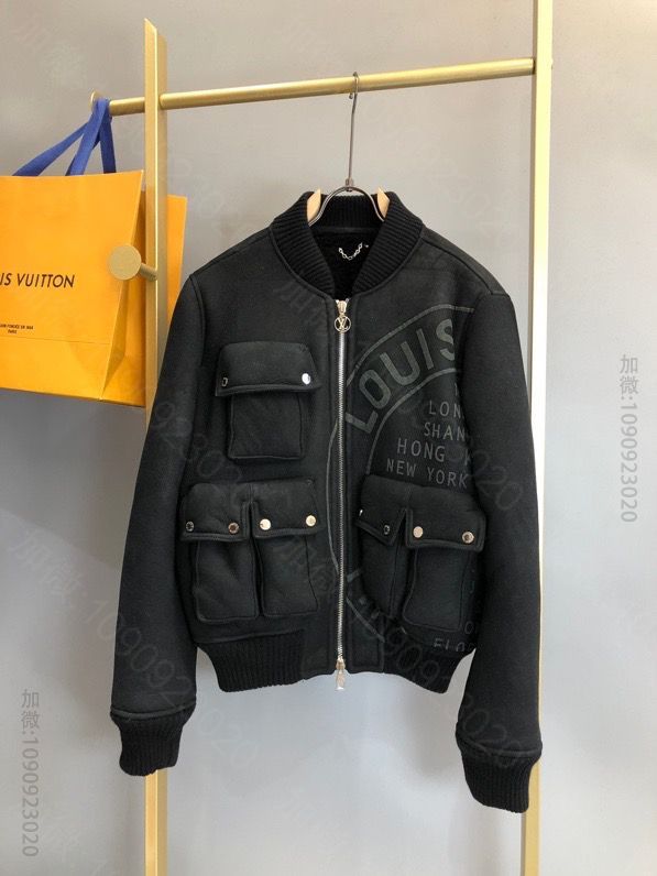 1V 2023冬款男士皮衣短款立领外套
