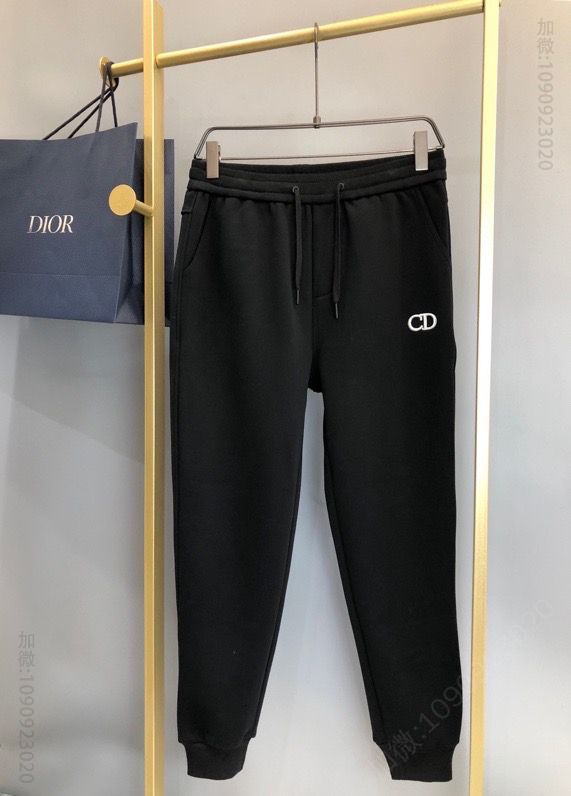 Dior 2023FW 秋季新款刺男士休闲薄绒卫裤