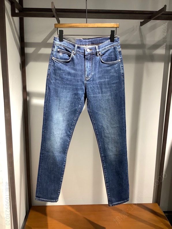 BALMAIN 巴尔曼新款后口袋印花图案简约弹力牛仔裤