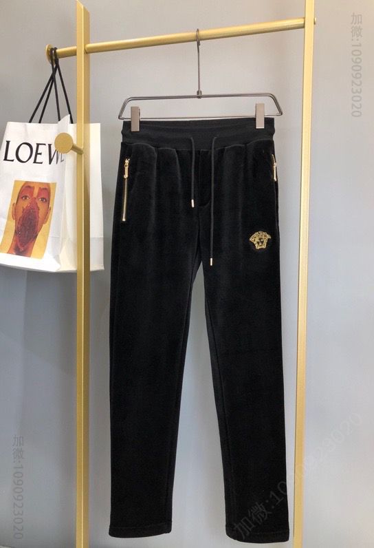Versace 自带奢华质感丝绒休闲裤