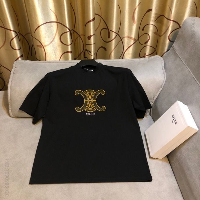 celine21ss立体雕花短袖