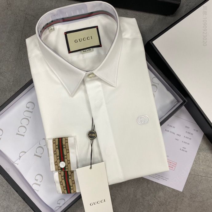 GUCCI#原单男士高级长袖衬衫