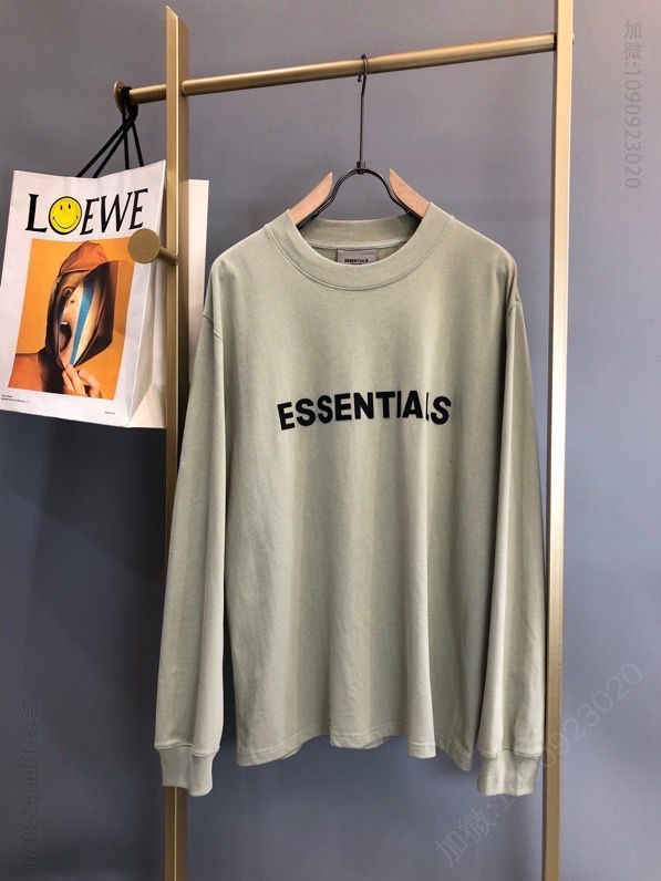 FEAR OF GOD ESSENTLALS 复线 3Ｍ反光字母FOG高街长袖T恤