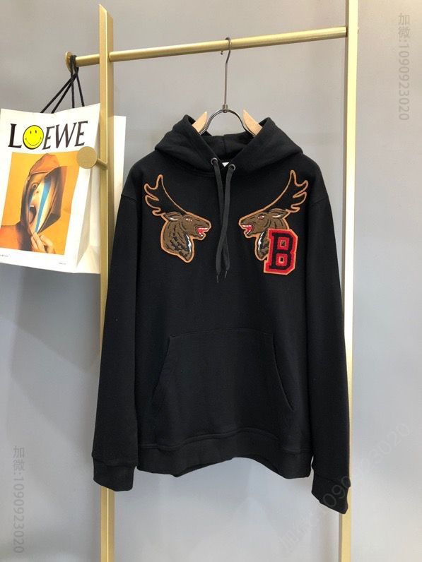 BBR 2023早春新款连帽卫衣鹿头植绒系列卫衣