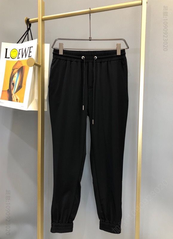 Prada 男士休闲三角标束腿休闲卫裤