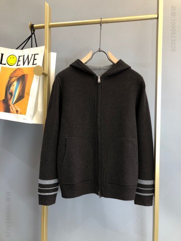 Brunello Cucinelli 20冬季新款 长袖连帽双面呢夹克外套