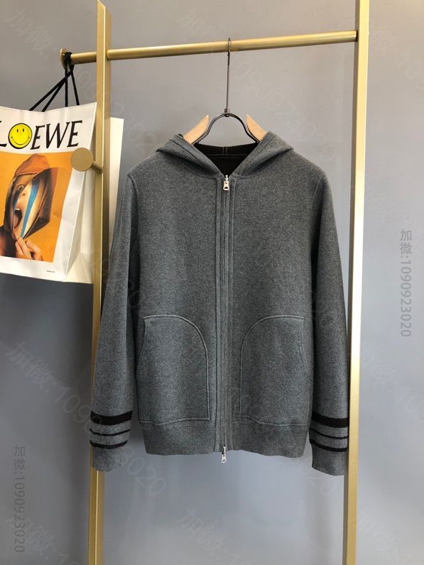Brunello Cucinelli 20冬季新款 长袖连帽双面呢夹克外套