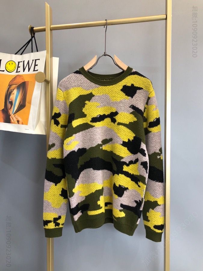 VLTN 2023秋冬系列新品经典迷彩花色针织毛衣