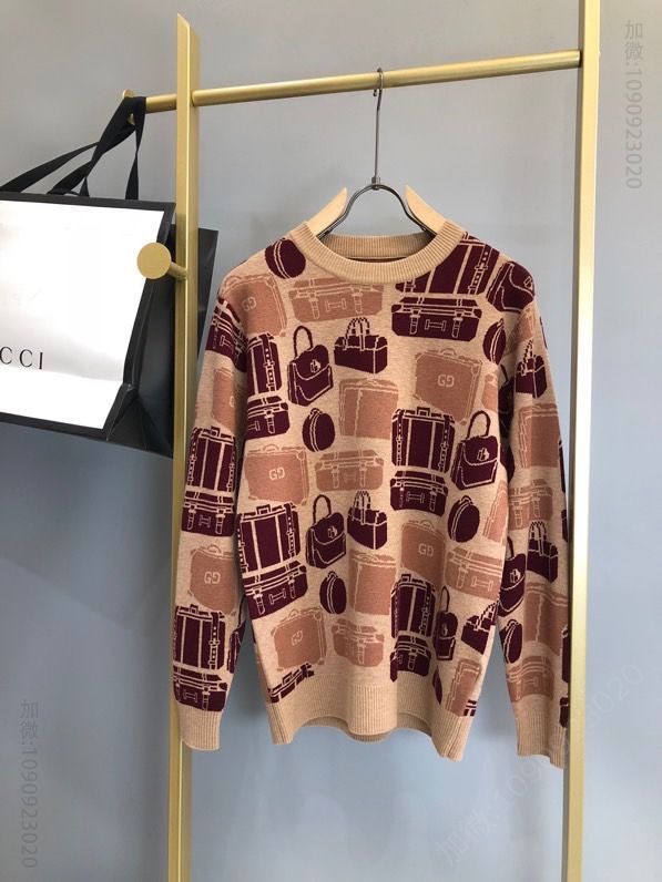 Gucci 2023FW 经典包袋徽标针织毛衣