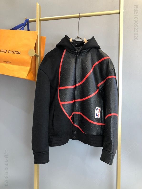 1VNBA 连帽休闲皮衣外套