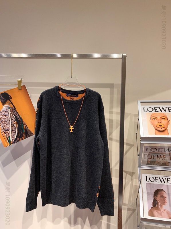 Louis Vuitton后背提花Logo毛衣