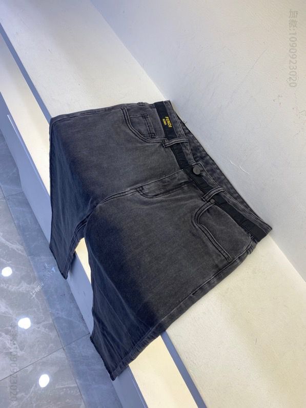FENID芬迪春季新款男士烟灰色牛仔裤