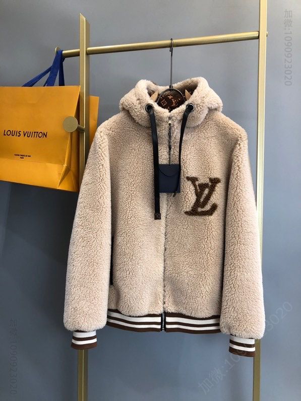 1V 驴家 2023FW秋冬新品羊羔毛连帽外套
