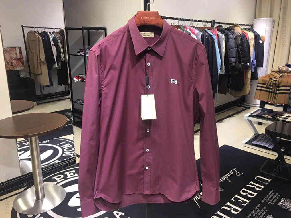 巴宝莉Burberry B家男装弹力棉府绸衬衫