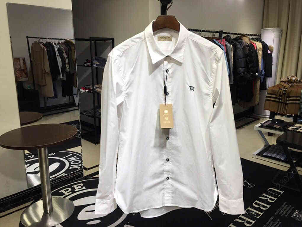 巴宝莉Burberry B家男装弹力棉府绸衬衫