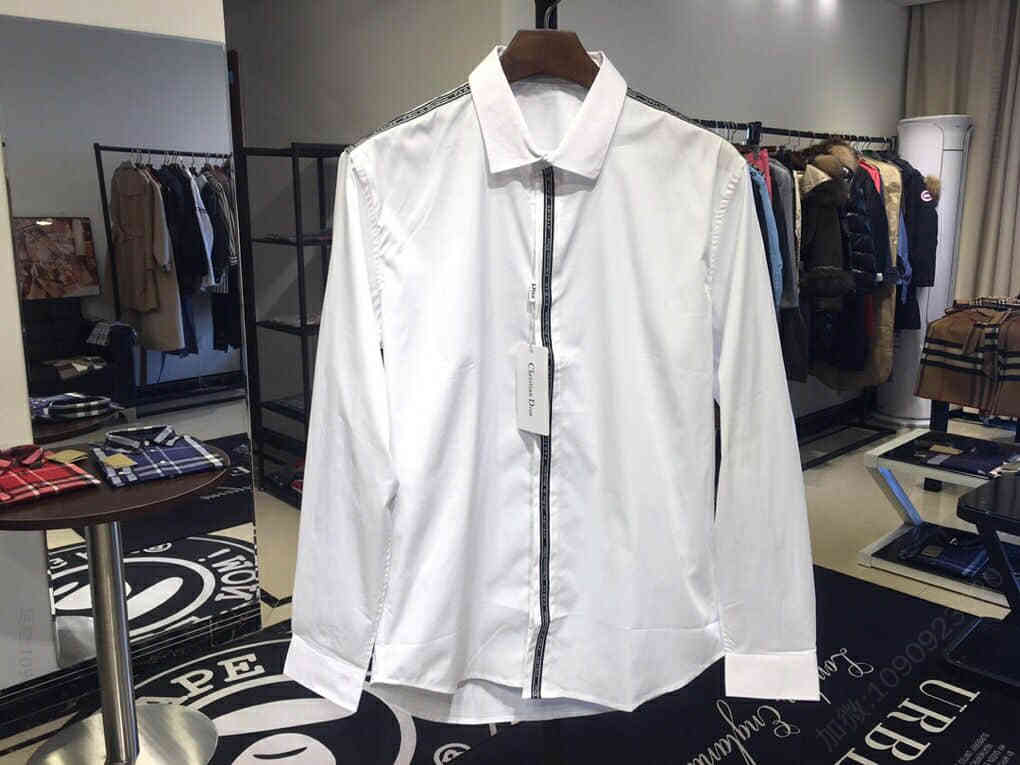 Dior迪奥2023ss 长袖衬衫 定制字幕logo边织带拼接