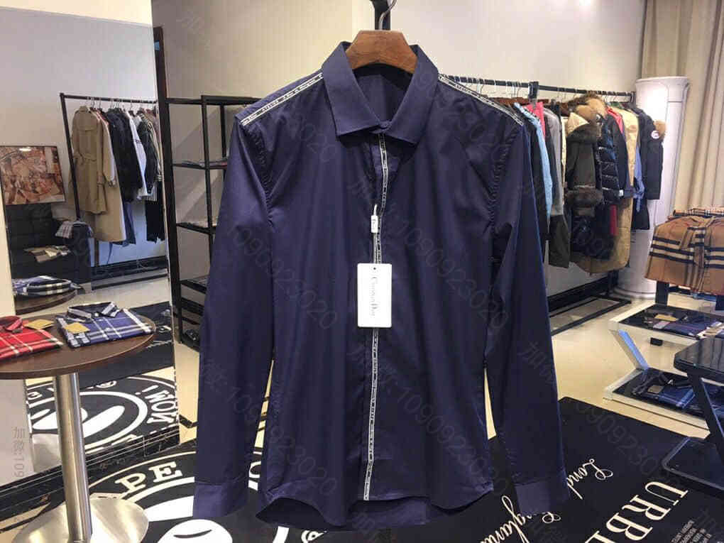 Dior迪奥2023ss 长袖衬衫 定制字幕logo边织带拼接